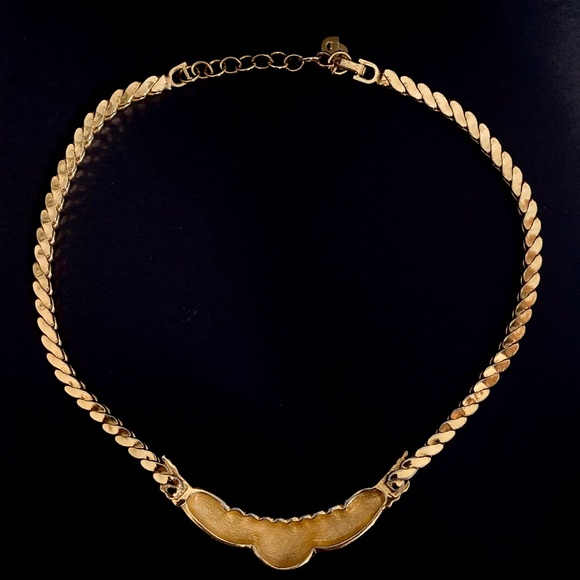 Vintage Authentic Christian Dior Gold Tone Necklace - Picture 2 of 5